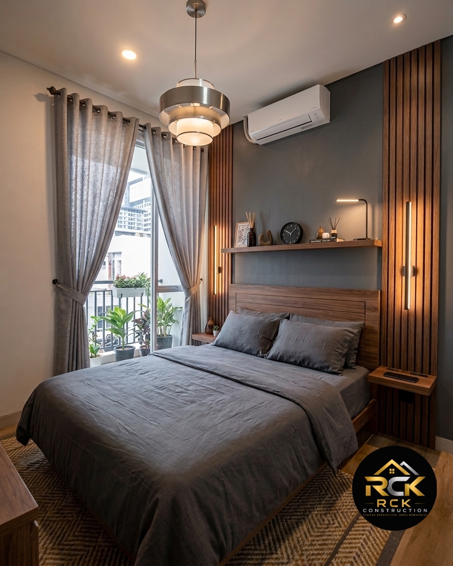 Realisasi kamar tidur hasil desain interior