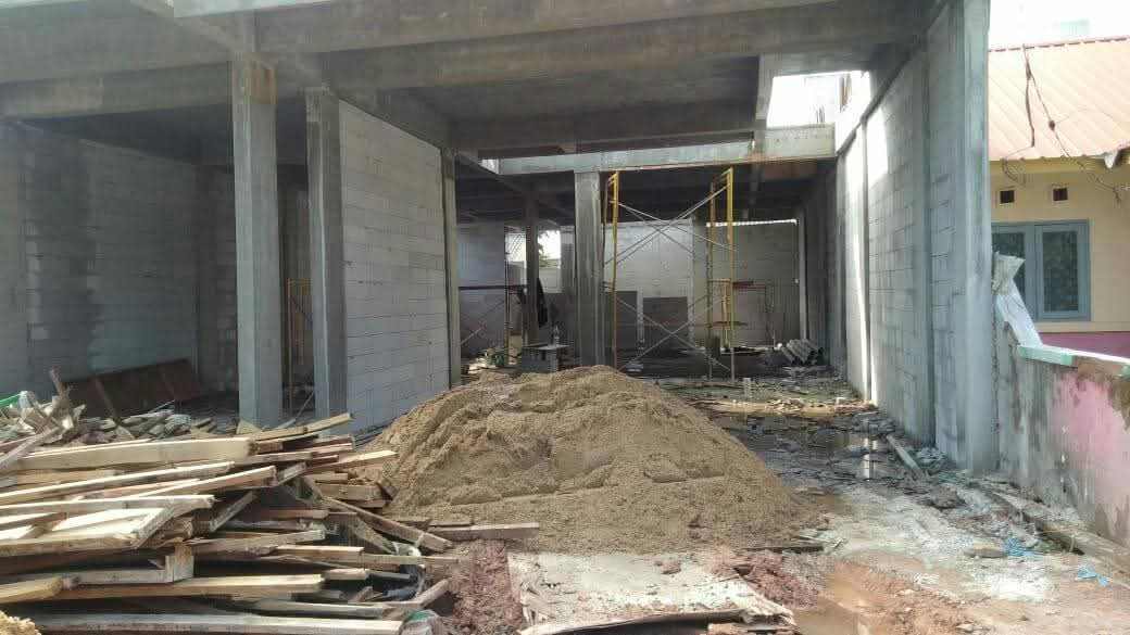 Tahap struktur kolom dan balok bangunan